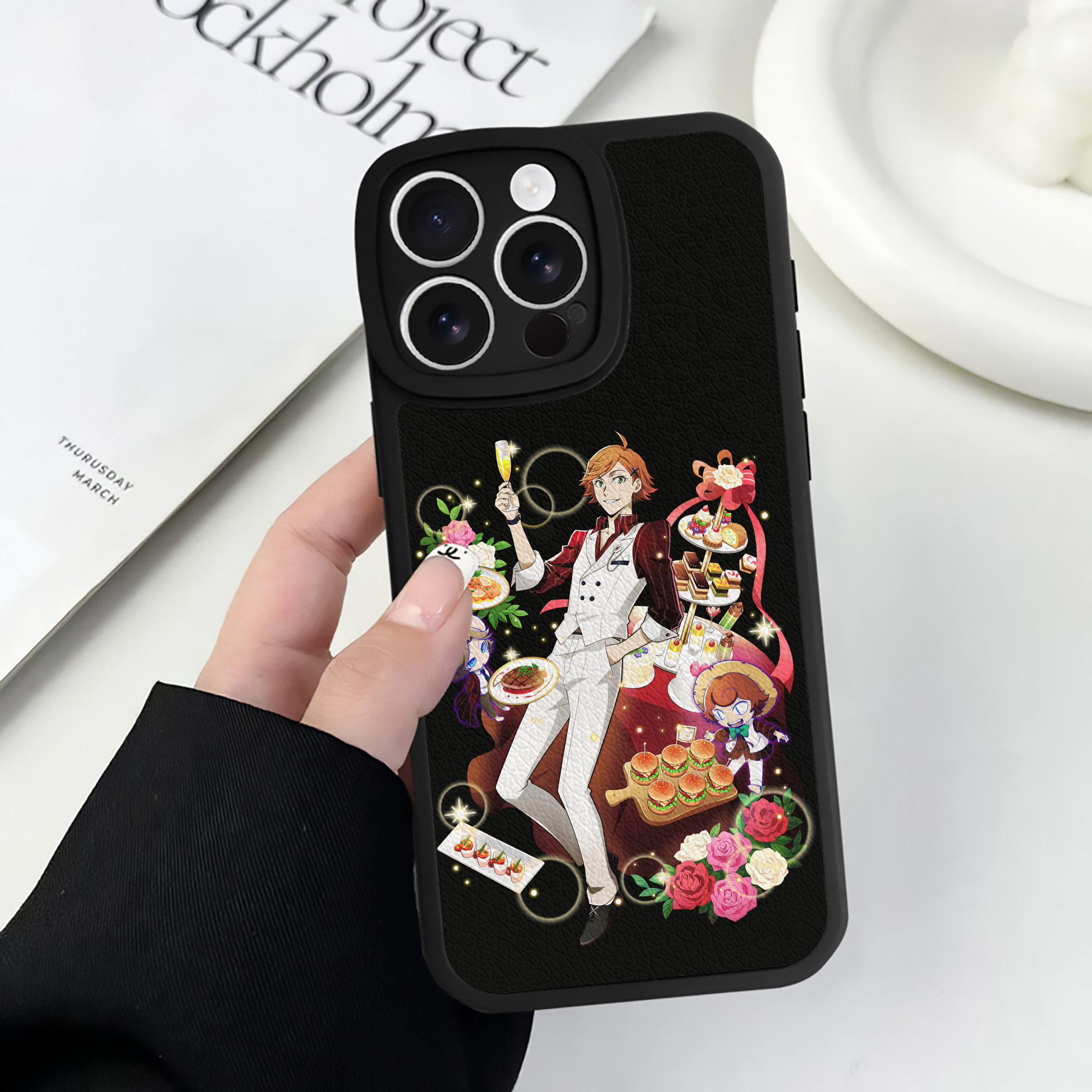 （画像用） 文豪ストレイドッグス Bungo Stray Dogs 【iPhone 16シリーズ対応】シリコンスマホケース（レザー調） 材質：シリコン